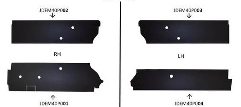 UJD90233   Cab Post Kit---4040, 4240, 4440, 4640, 4840--Models Before Cab Serial Number 250001